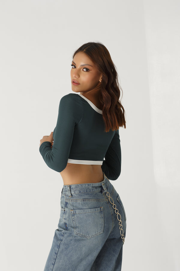 Blusa dayana Verde Botella
